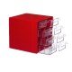 Gaveteiro CG408/5 Vermelho Com 8 Gavetas E 40 Divisórias